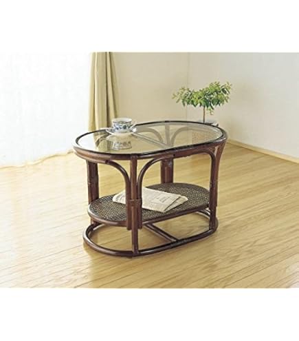 Amazon.co.jp: 【今枝商店】籐 ラタン テーブル AMZT470BG 高さ46cm